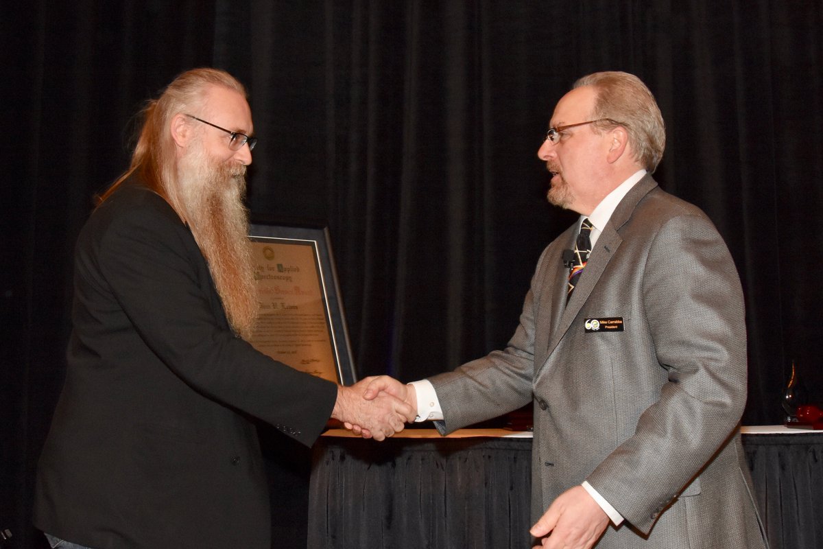 SpectroscopyMag's tweet photo. Congratulations to Ian Lewis (Ian @irlewisRaman) for receiving a Distinguished Service Award from the Society for Applied Spectroscopy (@AppliedSpec) and an Honorary Membership from the Coblentz Society this week at #SciX2018. https://t.co/XdGJrbBCu8