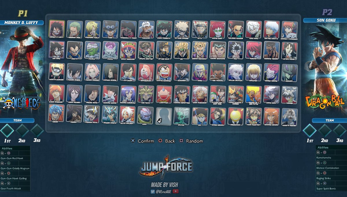 jump force roster jump force roster