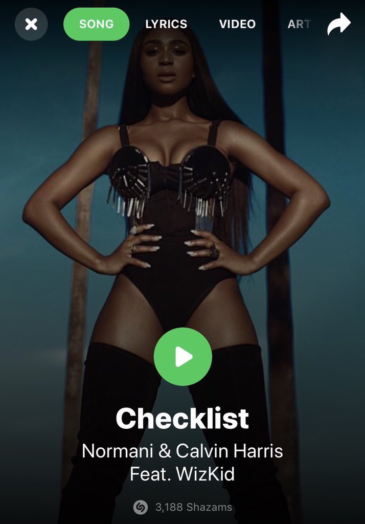 NormaniUpdate's tweet image. Let’s go #TeamChecklist! Let’s get those numbers up! Be sure to Shazam the song here: shazam.com/track/44437455…