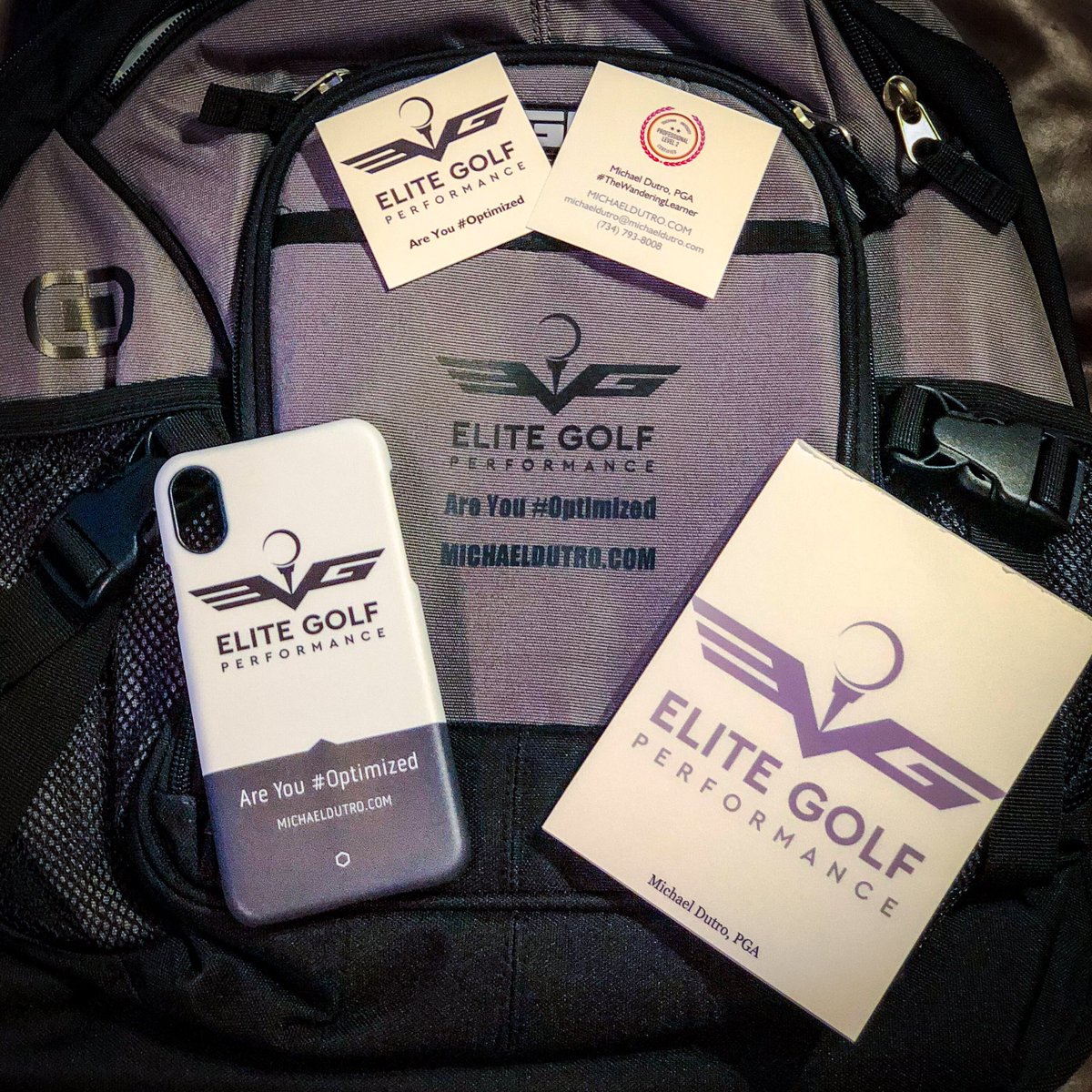 elitegolfperfo1's tweet image. The #Swag is starting to roll in. Really love how the new soft-touch square business cards came out, and yes, everything fits in the bag. #orderandhope #areyouoptimized #trackman