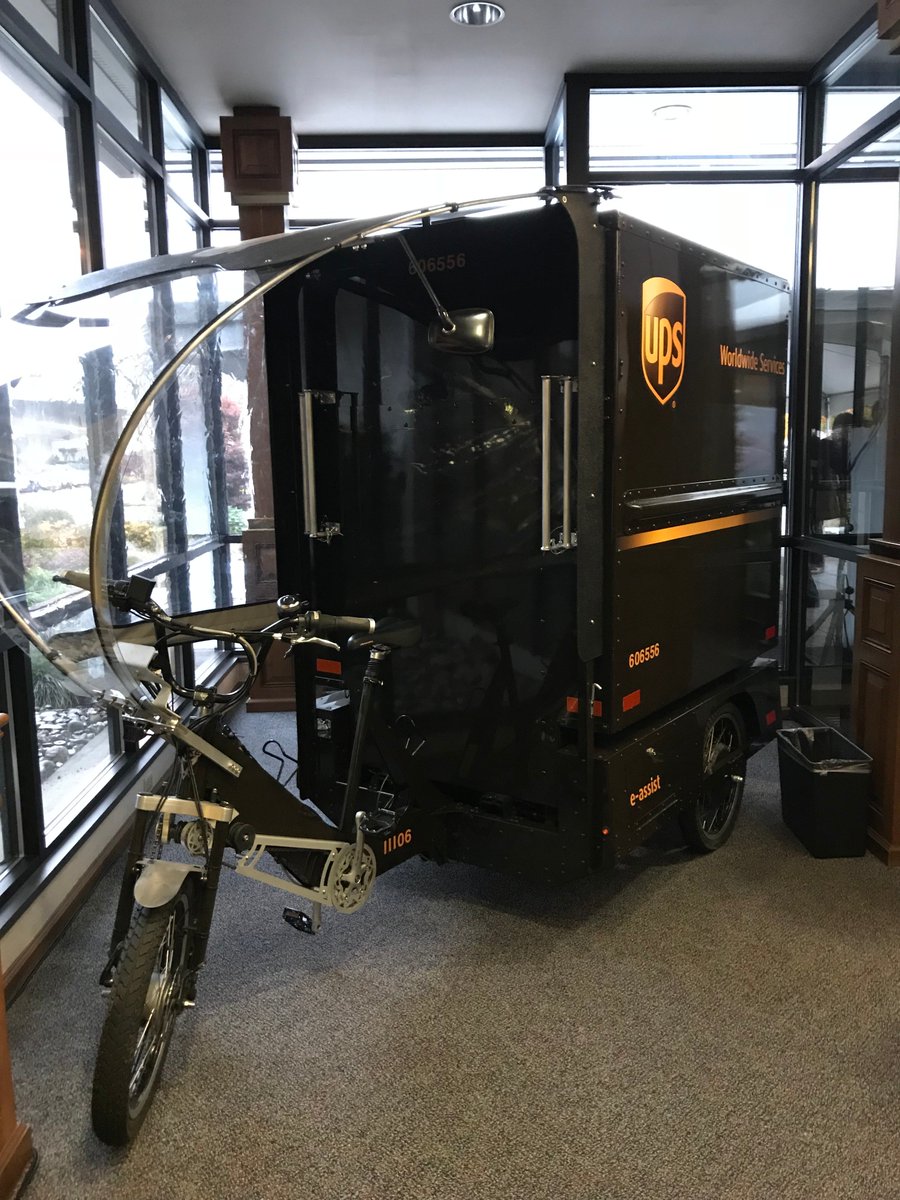 WWCleanCities's tweet photo. .@UPS unveiled in Seattle a new way to deliver packages: an e-bike with modular cargo boxes #UPSCitySolutions https://t.co/5blsyJZvvd https://t.co/02al34AoHu