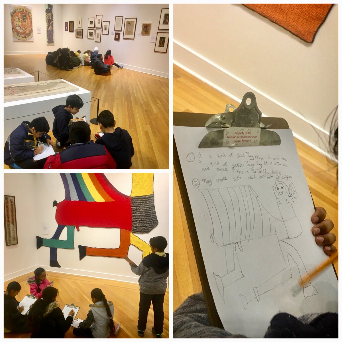 GodwinTernbach's tweet photo. We had fun with Ms. Luther’s class from P.S. 62 Queens Chester Park School today! The students learned about ancient Egyptian textiles and created drawings based on the objects from the exhibition. #museum #gtmuseum #education #art #student #visitor https://t.co/mlTN8EQ4P9