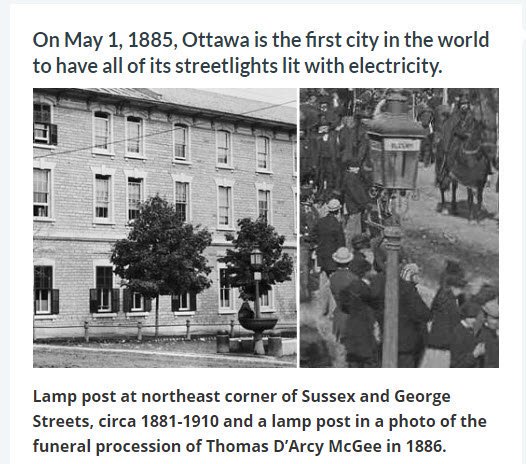 hydroottawa's tweet photo. #DYK in 1885, Ottawa became the first city in the world to light all of its streets with electricity. #TBT #Power #ottcity #otthistory https://t.co/h5tpyyOBgY