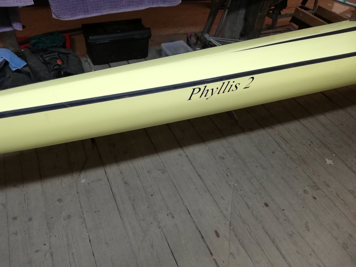 Coincidence but poignant, Phyllis had her final outing on Tuesday before she could row no more. 36 years of fun, laughter &amp; learning. No other manufacturer offers such longevity &amp; skill. Thank you Rainer Empacher from all of us at TWRC. RIP sir.