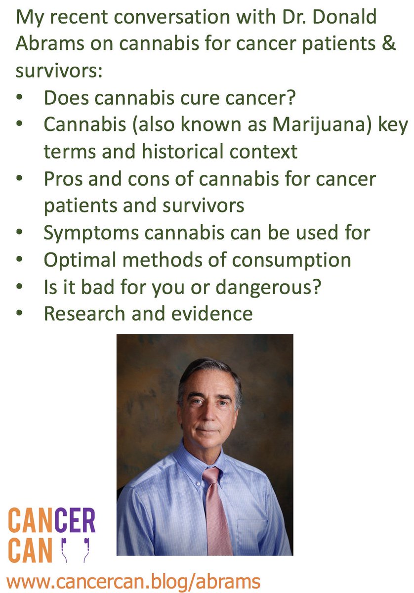 christopher_sis's tweet photo. Who should get high?

My recent Cancer Can podcast conversation with Dr. Donald Abrams, MD from @ucsfosher on #cannabis for #cancer patients &amp; survivors https://t.co/p3vI4QHKrh https://t.co/KfY2o2z6kR