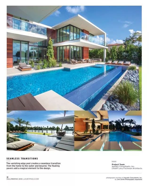 It's really nice when you get awarded TWICE! <a href="/Aquatic_Consult/">Aquatic_Consultants</a> is extremely honored to receive two <a href="/Luxurypoolsmag/">Luxury Pools</a> Pinnacle Awards. The second is this incredible piece of water art with  Choeff Levy Fischman #stunning #luxurypools #awesome #amazing #beautiful #design