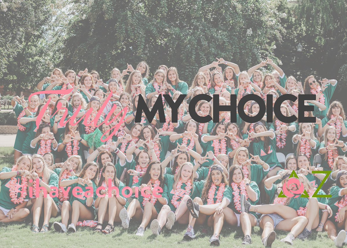 #ihaveachoice to make smart, healthy decisions. Know your body, and be aware of how alcohol affects it. Join <a href="/DeltaZetaNatl/">Delta Zeta Sorority</a> in participating in the annual National Collegiate Alcohol Awareness Week to become a leader in the education of alcohol consumption!