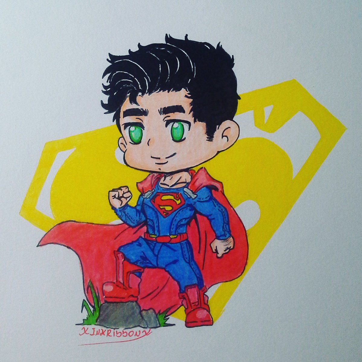 _InkRibbon's tweet photo. Super Hoechlin ๐ #ElseWordsCrossover #superman #superhoechlin #fanart #chibi #TylerHoechlin https://t.co/1ZGPG2xq1b