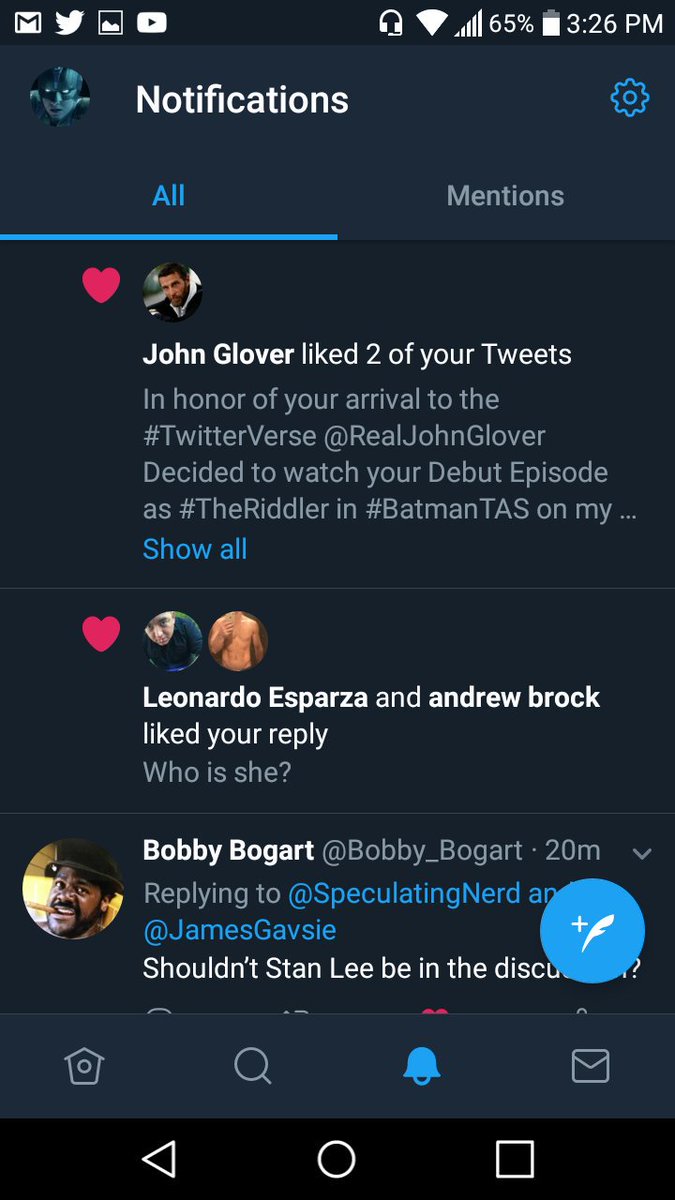 SpeculatingNerd's tweet photo. *FanBoy Squeel*
@RealJohnGlover aka #TheRiddler
 liked my tweets!
#Nerdgasm #ImNotWorthyImNotWorthy https://t.co/3WrTrVfvtu