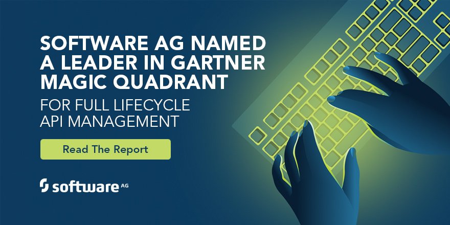 Software AG is cited as a leader in <a href="/Gartner_Inc/">Gartner</a>’s Gartner 2018 Magic Quadrant for Full Life Cycle API Management. Details: bit.ly/2g1ExIA