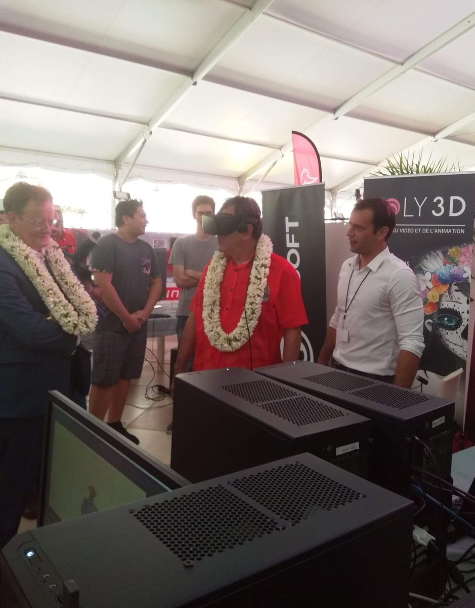 outremers360's tweet photo. Le #FDT2018 est ouvert au public à #Tahiti avec le président de #Polynesie et la  ministre Tea Frogier en présence du Haut Commissaire #innovation #outremer #Digital https://t.co/Fdlmew8pmQ