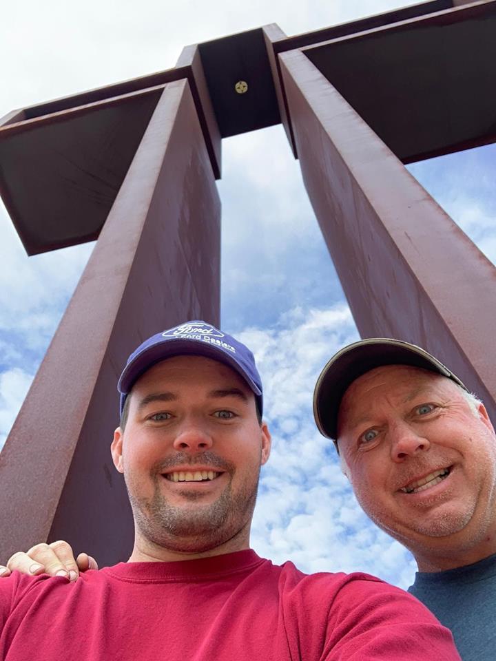 HickeyNum1's tweet photo. While Dylan & I were in #Texas visiting #HickeyRanch we stopped by The #EmptyCross in #Kerrville and added some #prayerrocks to the pile. Dylan's was for his daughter, Charlie. Truth be told I love the fact that this was something he requested to do. https://t.co/1C3PZxUsdI