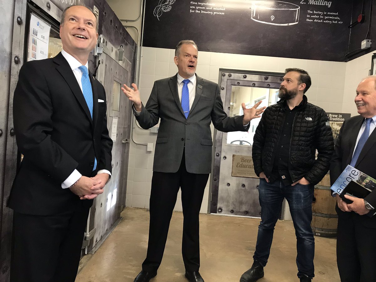 Happy to host the hon. <a href="/PBethlenfalvy/">Peter Bethlenfalvy</a> for a visit to our NOTL campus today - experiencing the cutting edge applied research activities of <a href="/NCResearchInnov/">Research and Innovation</a> and the experiential learning happening at the <a href="/CanadianFWI/">CFWI</a> and the NC Teaching Brewery.