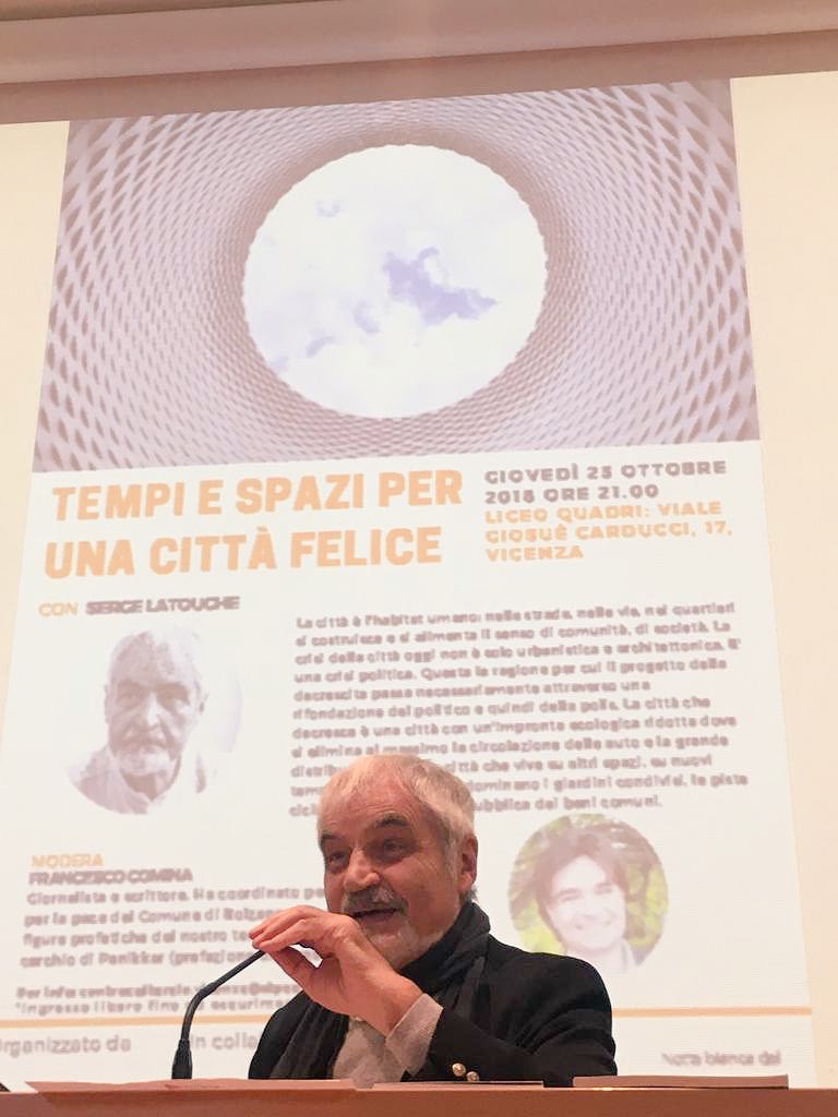 festivalbiblico's tweet photo. Il progetto della #decrescita è il progetto della ricostruzione della #cittadinanza ma anche l’impegno a rafforzare l’autonomia della #città per rafforzare le sfide alle quali stiamo andando incontro #polis #sergelatouche @SanPaoloVi #decrescitafelice https://t.co/KF958FXHqN
