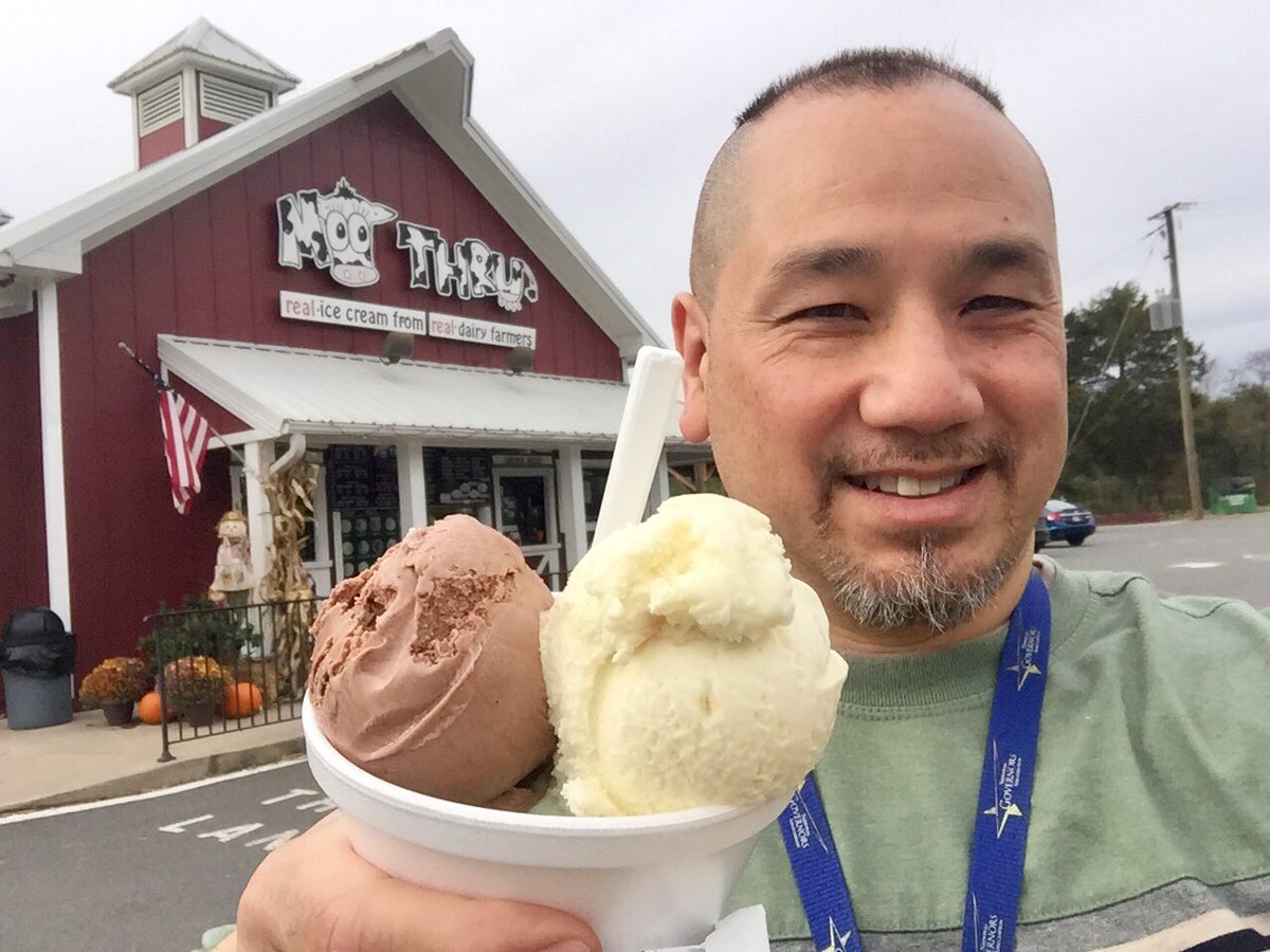 lanceingthing's tweet photo. #moothru stopping for energy boost.  #icecream their slogan says it all. https://t.co/HFRZoPFKlj