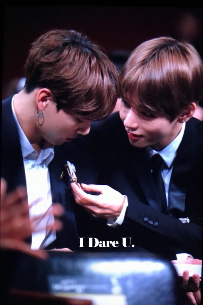 Of course, Taehyung making Jungkook realized that he’s the youngest Personality who received that merit award!  #vkook  #kookv  #taekook 