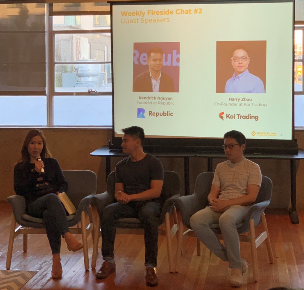KoiTrading's tweet photo. Thanks @BinanceLabs for inviting @koi_harry, our CCO of Koi Trading, to share a panel on legislation &amp; regulations with Kendrick from Republic, for the thriving Binance Labs communities in SF.  
#KoiTrading #Binancelabs #Binance #cryptotrading https://t.co/r9YAmCh2hd