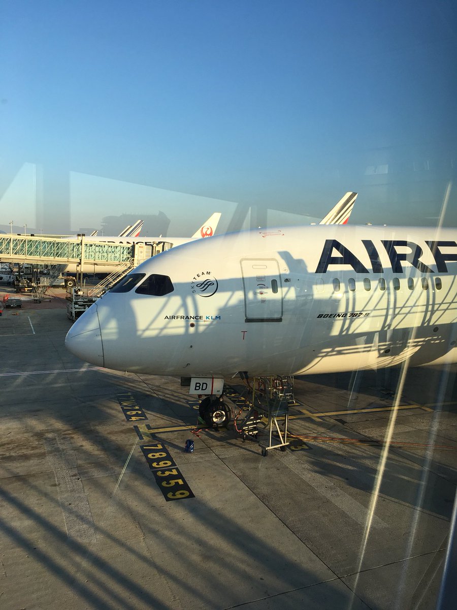 peytour13's tweet photo. After 10h00 flight time from #BOG to #CDG #AF429 #dreamliner #B787 arriving at the gate E18 terminal 2E 13β ahead of scheduled time for the pleasure of our 260 passengers ready to enjoy a beautiful eve in #Paris or on time for their connections on one of our flights #airfrance https://t.co/4Tt3BfwQ4c