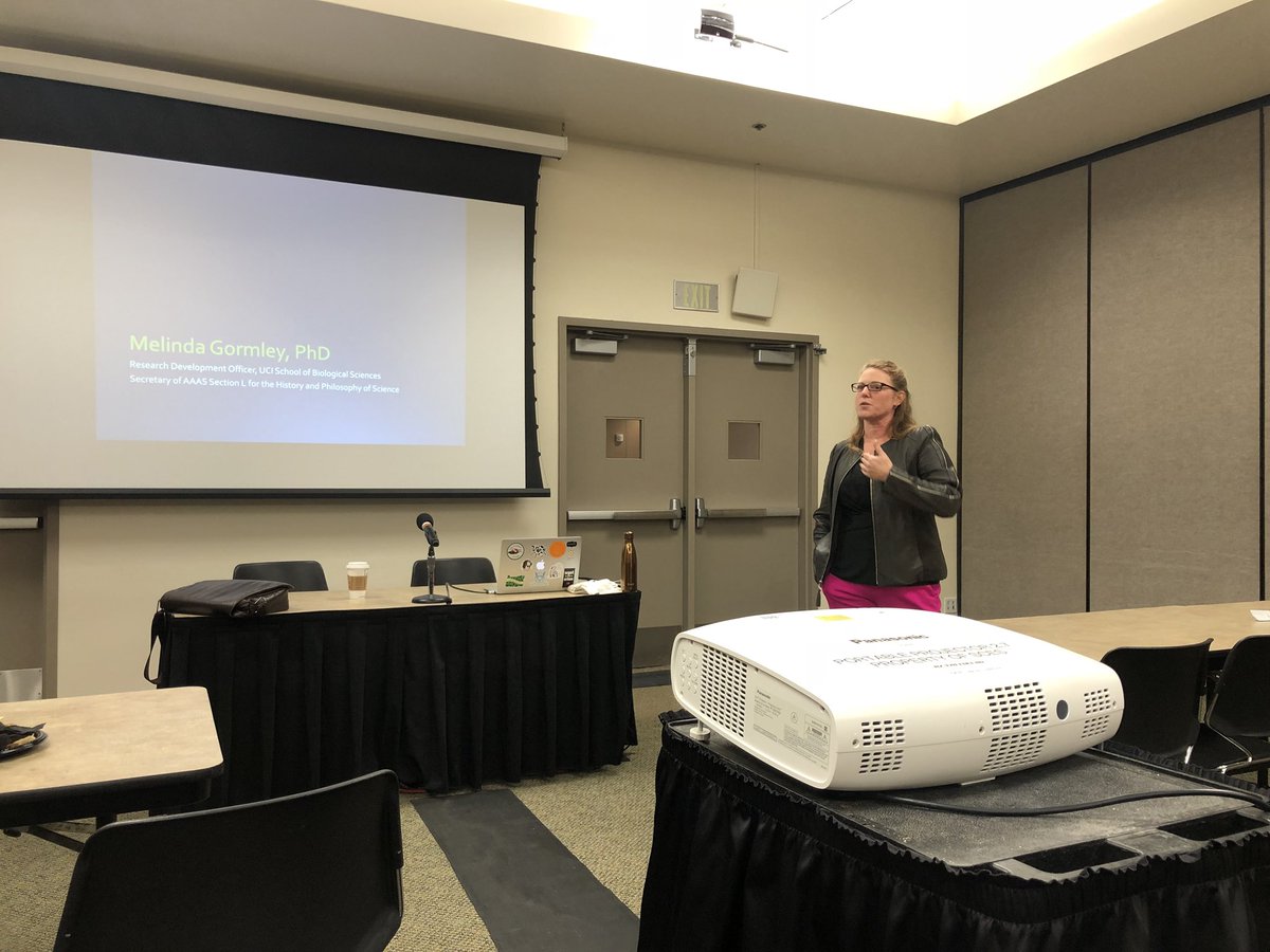 scipoluci's tweet photo. Dr. Melinda Gormly on getting into #scipol:  “Don’t apologize for your Ph. D.” #MakingOurCASE https://t.co/PelauJ9w5K