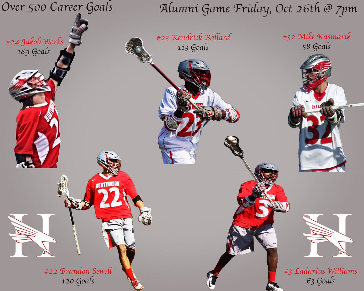 This year’s Alumni roster features over 500 career goals. Excited to have our alumni back on campus to challenge this year’s team! #HawkEm  

Alumni Game - Friday, Oct 26th - 7pm - Charles Lee Field.