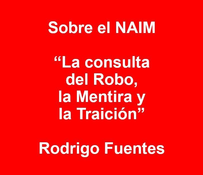 rigofuentes's tweet photo. Porque van a robarle a México la oportunidad de un mayor crecimiento económico.

Porque van a mentirle a quienes de buena fe, acudan a participar en su consulta amañada.

Y porque van a traicionar los principios básicos de nuestra democracia. https://t.co/SPS4cHvFjF