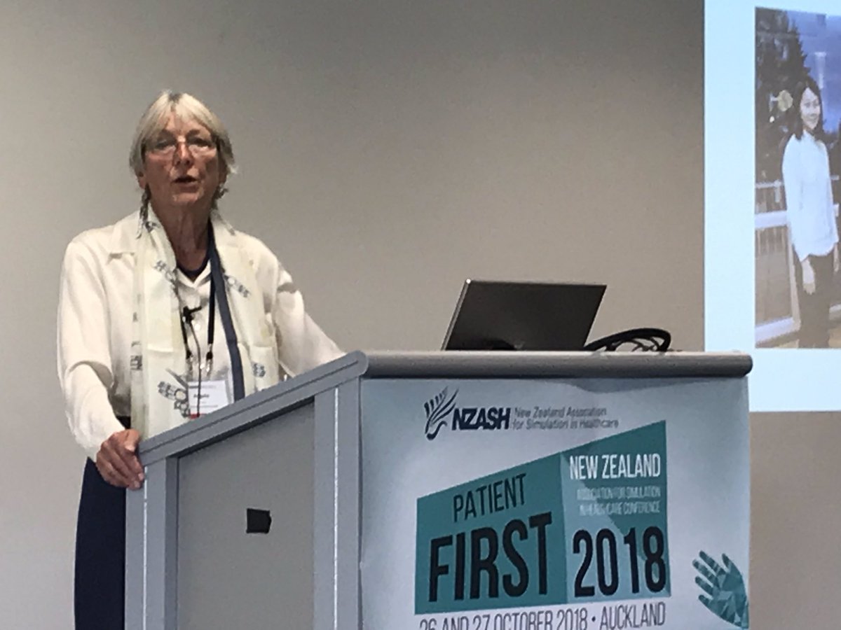 Angela Towle, keynote for NZASH 2018, speaking on ‘Patient Voice in Health Professional Education’