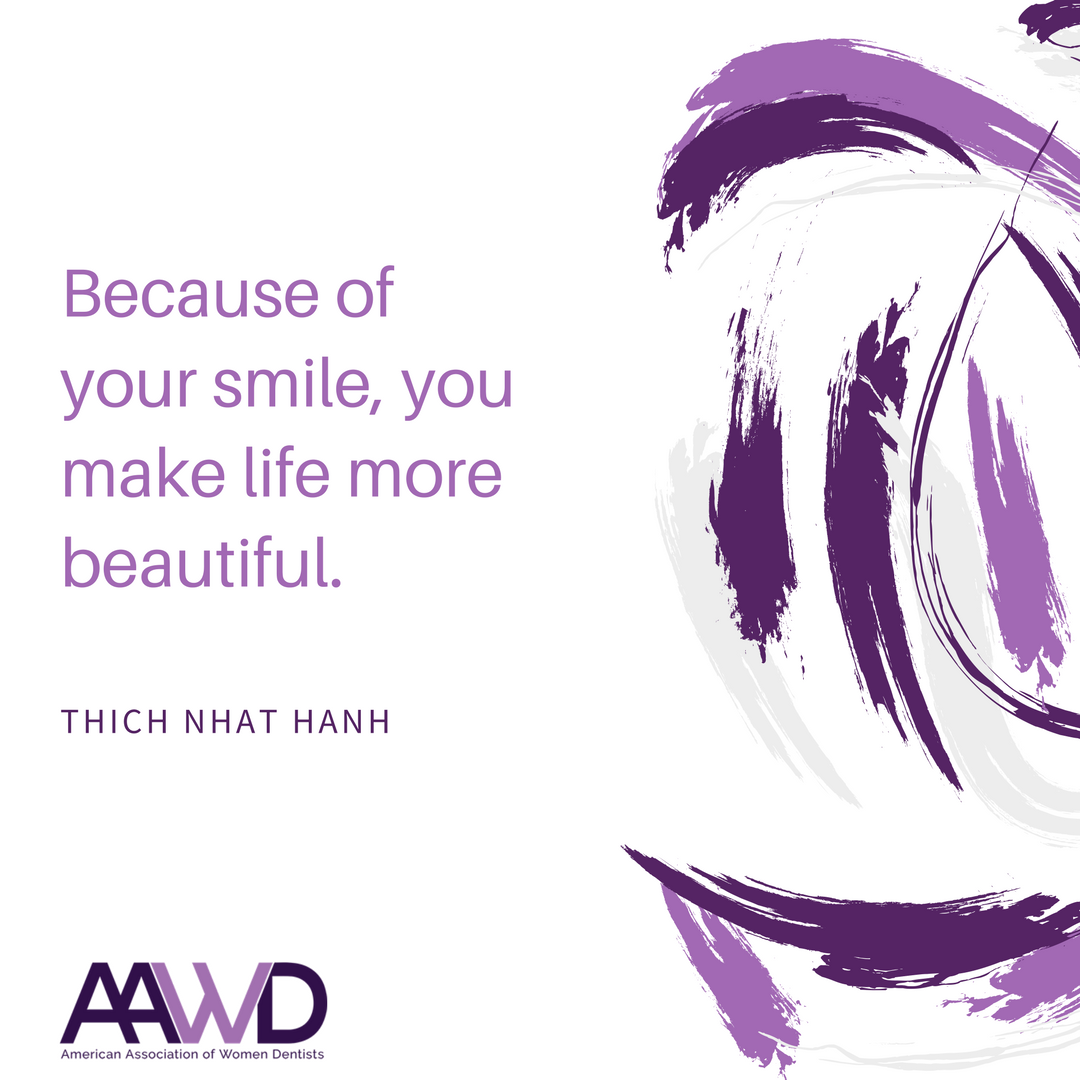 Show off your beautiful smile! #WomenInDentistry #AAWD #Dentist #BeautifulSmile