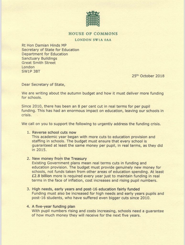 JamesFrith's tweet image. Lab MP’s across Greater Manchester have signed my letter to Damian Hinds, Secretary of State for Education, urging him to address our schools funding crisis. We need an education system, fully funded, inclusive, with a plan for all our children in the #Budget2018 @NEUNW_Region