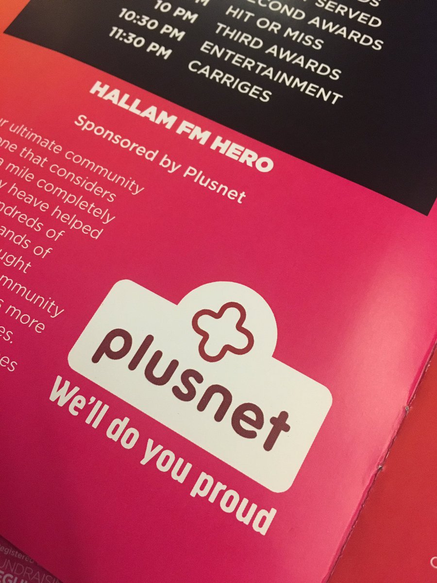 chloe26288's tweet photo. #Hallamfmawards #proudtobeplusnet #plusnet https://t.co/tXTKggs0OK