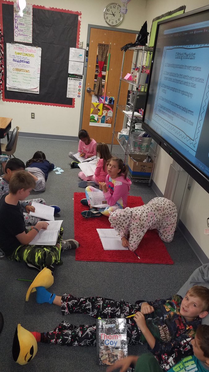 Having fun with peer editing in 4th grade!