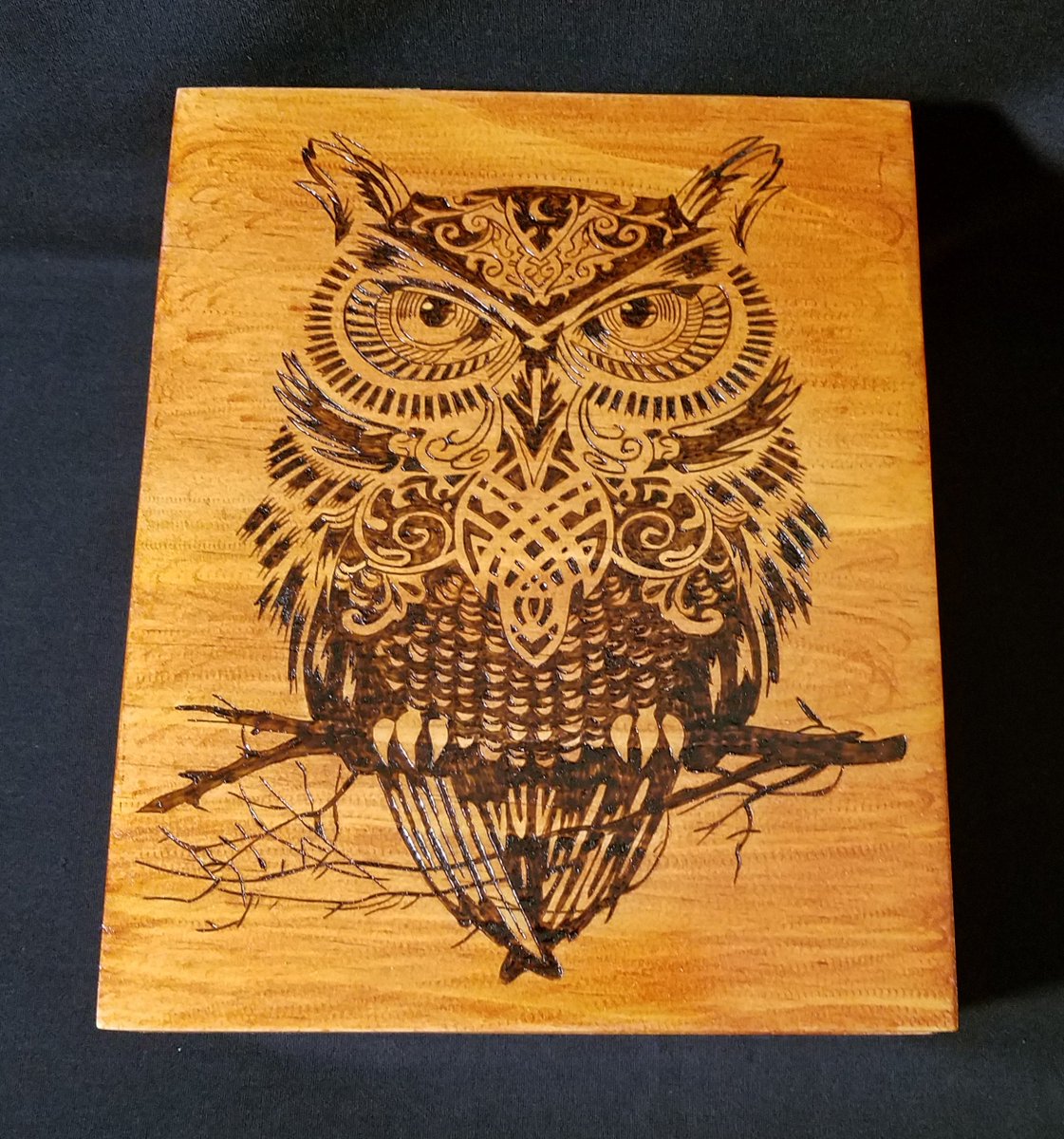 AnderWoodArt's tweet photo. #HandmadeWoodBox with detailed #Owl burned into the lid.. #OwlDesigns #TribalOwl #Handmade #WoodBox #Nature #Animal #Pyrography #Gift #Keepsakes #AndersonWoodDesigns #WoodBurning #Etsy #Christmas https://t.co/rjmSqTPOYZ https://t.co/9OtrZ34fnS
