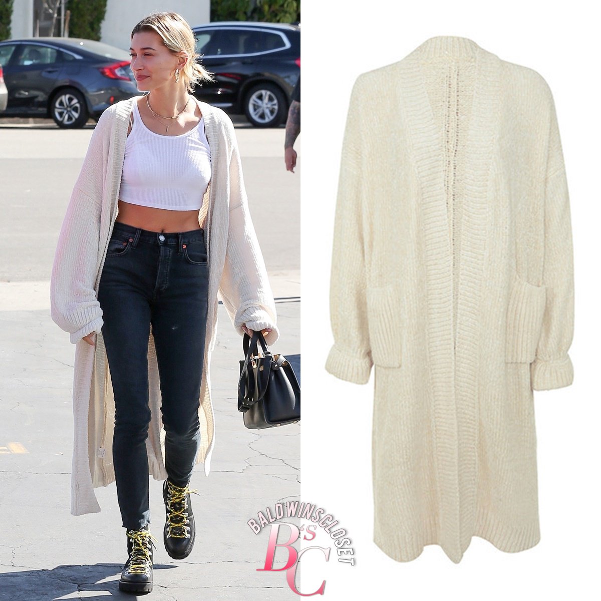 hailey bieber cardigan