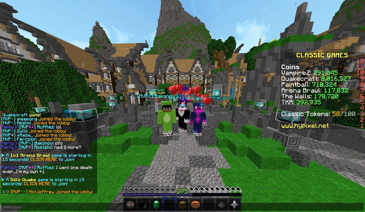 RufflezHypixel's tweet photo. Faves from my 400K deaths party: ๐ Itโs kind of strange to have a death party, but why not celebrate what I do so well? ๐ฅณ Nosty keeping me company while I tried very hard not to die ๐ Oops! My own +1 ๐ #3 die-er on the @HypixelNetwork ๐ #ILoveQuake #recklesslyamazing https://t.co/JCZFEI9qqv