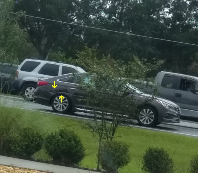 2 pic. Florida man causes thousands of dollars of damage to his vehicle, courtesy of my front bumper