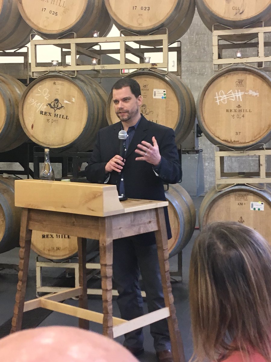 TiffDowell's tweet photo. Listen up #lawstudents, this looks like a fun practice area! Self-described “wine lawyer” Jeff Giametta taking us through legal issues affecting wineries—entity selection, tax issues, branding, IP, financing, & contracts. #amaglaw #aala18 #rexhill #cle #careergoals #aglaw https://t.co/H9t6jYMdMu
