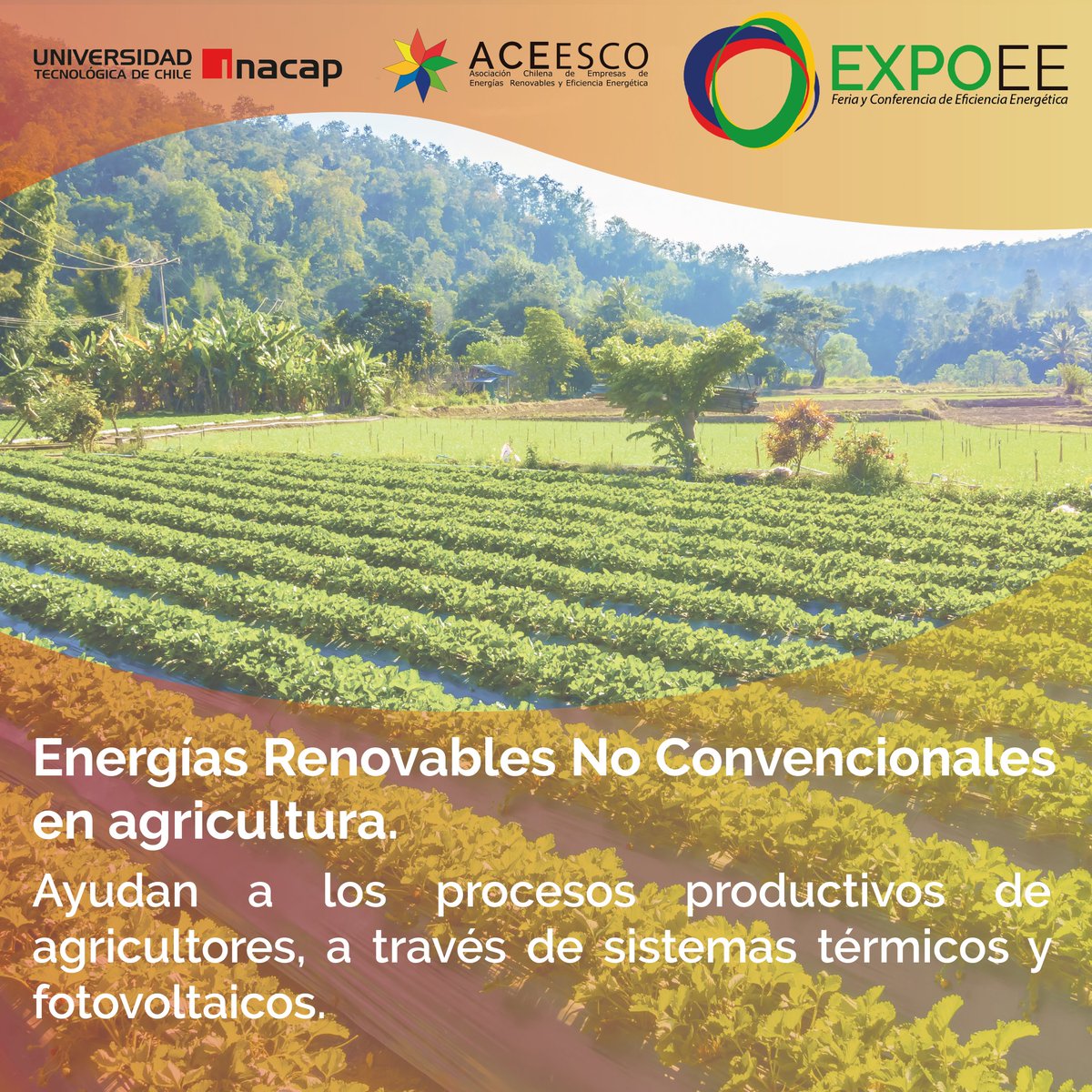 AAceesco's tweet photo. ¡No te pierdas la charla de Andrés Contreras de V Energía sobre ERNC en agricultura!
#EXPOEE, primera feria de Eficiencia Energética de Valparaíso.
21 y 22 de noviembre en @INACAP_VALPO
#EficienciaEnergética #energía
#ValparaísoEficiente https://t.co/zWtyh0Hhog