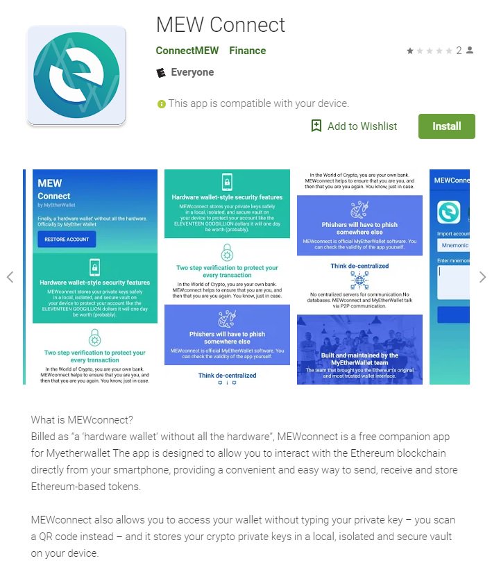 myetherwallet's tweet image. ** Fake MEWs update **

Hey #MEWfam, 

Just a reminder that we currently do NOT have an Android app version of #MEWconnect!!

Do NOT download any MEW or MEWconnect apps that you see in the Google Play Store! 🙏🏻