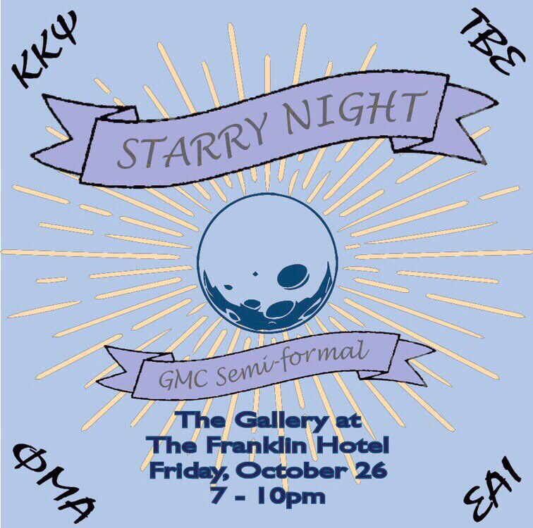 IotaLambdaTBS's tweet image. Hope to see everyone at the Semi-Formal at the Franklin Hotel tomorrow night at 7pm! Ticket link —&amp;gt; tinyurl.com/gmcsemi18