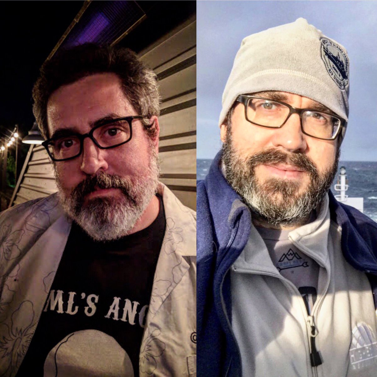 kuratowa's tweet photo. For the duration of this California trip, the part of Alaskan @andrewbcassel will be played by a Florida Man. #heweb18 #DEFCONOates #keepontrekkin https://t.co/00RV1TmZwx