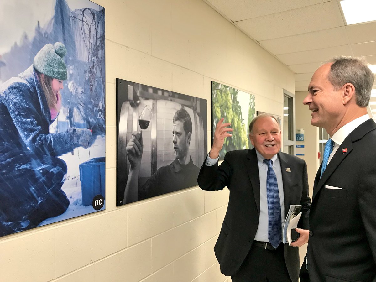 Touring the <a href="/CanadianFWI/">CFWI</a> &amp; <a href="/NCResearchInnov/">Research and Innovation</a> at <a href="/niagaracollege/">Niagara College</a>, hearing how students are harnessing technology to drive innovation in the manufacturing, brewing and research sectors.