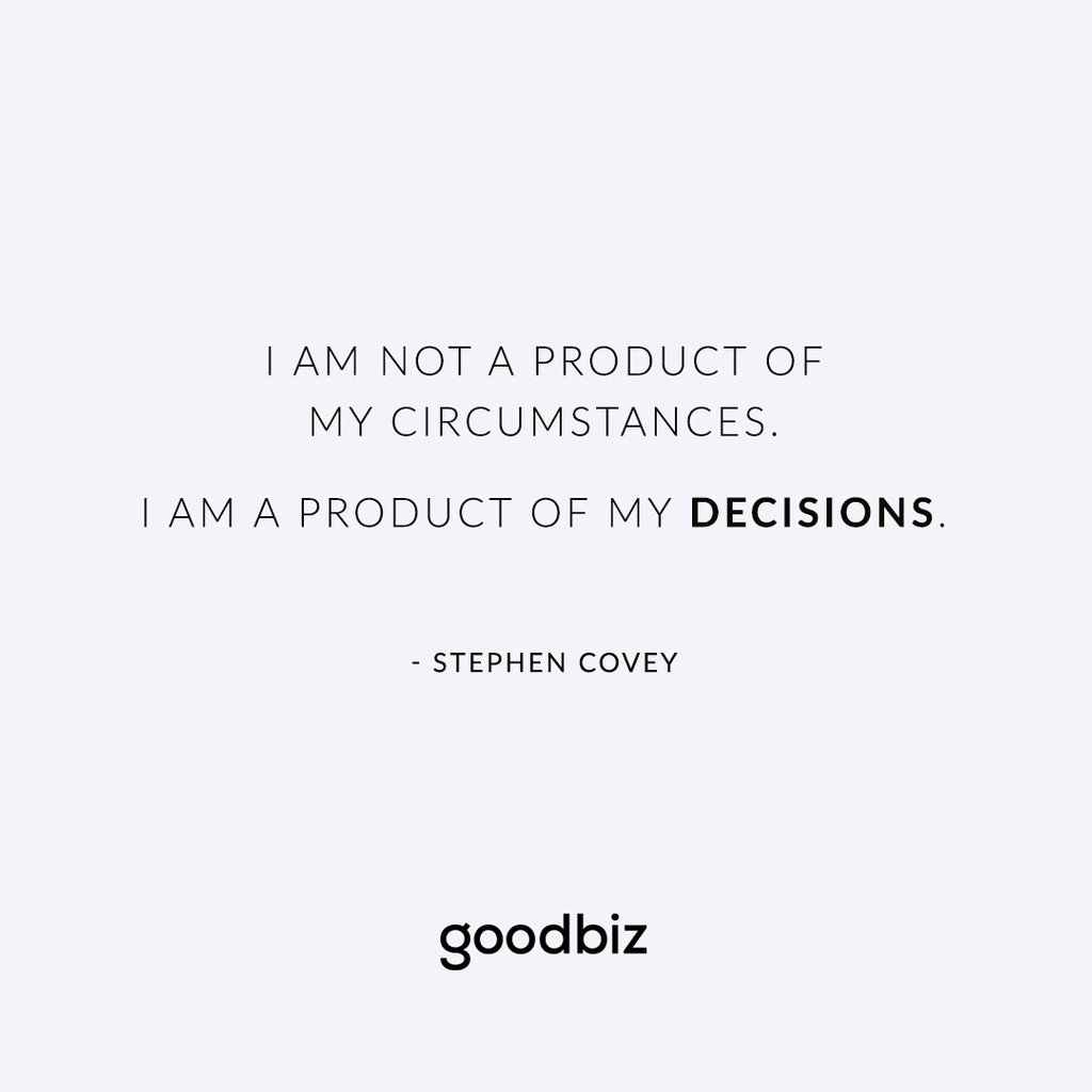 GoodBiz_co's tweet photo. Trying to control what comes into your life you'll always be comparing things to how they "should be" and you'll always be disappointed. Accept how things ARE and realize that you have complete control over how you react to them. https://t.co/6hpNcn6b5G