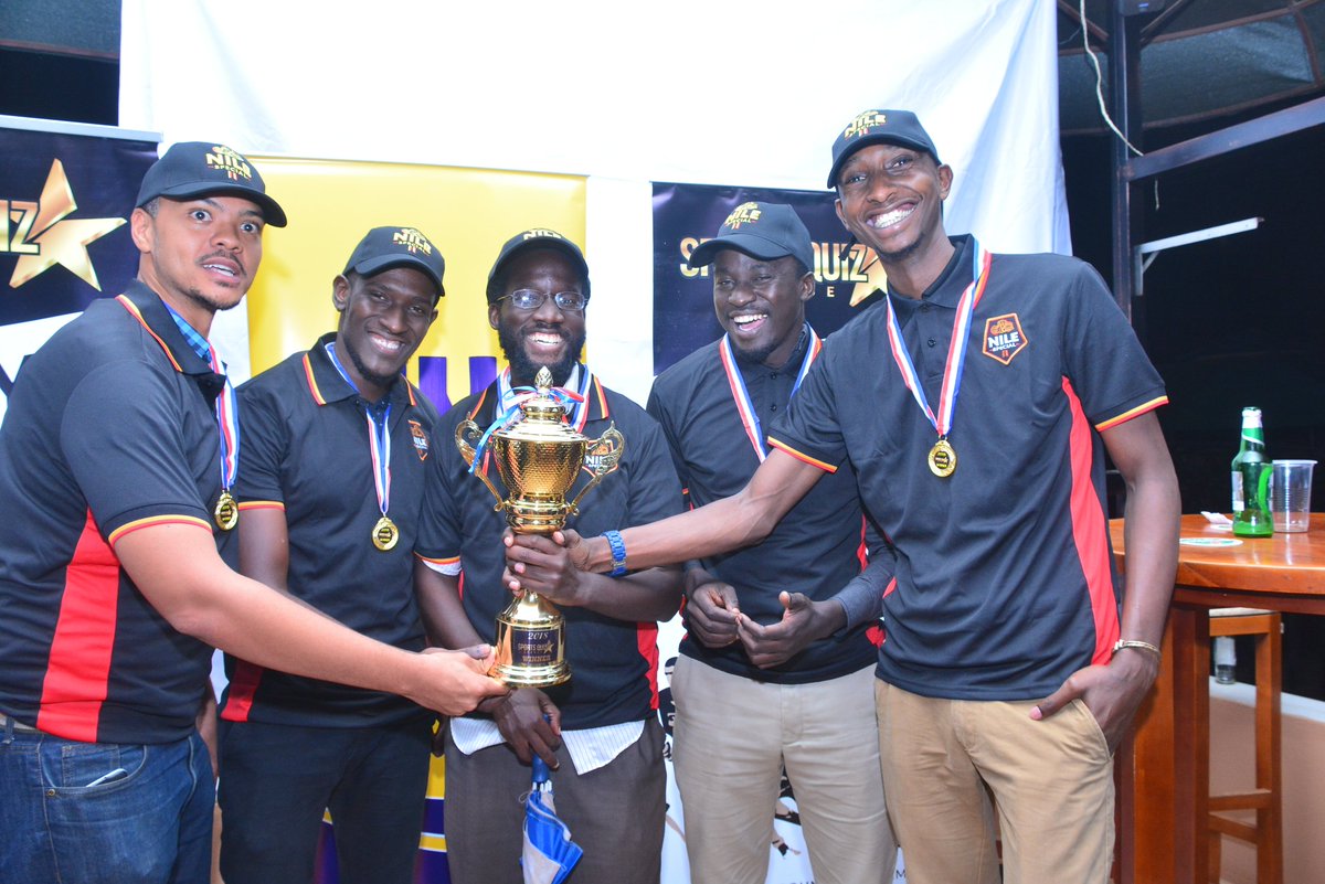 SQuizLeagueUG's tweet photo. BREAKING NEWS: @UGExpendables Defend their @SQuizLeagueUG Title!

Congratulations @iRmutenda @dagyy @MusisiKiwanuka @S_George35 @deusdedits

#SQL18 Brought to you by @DStvUganda  @HardwareWorld2 @krustykrabft @panoramacotages @NileSpecial @NBLUganda https://t.co/Yblk7ARy0K
