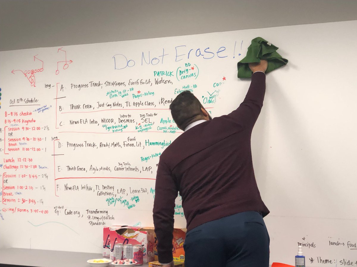 HeathAngelbeck's tweet image. ⁦@Zach_Desjarlais⁩ finally erasing the “do not erase” board. #futurereadyadmin