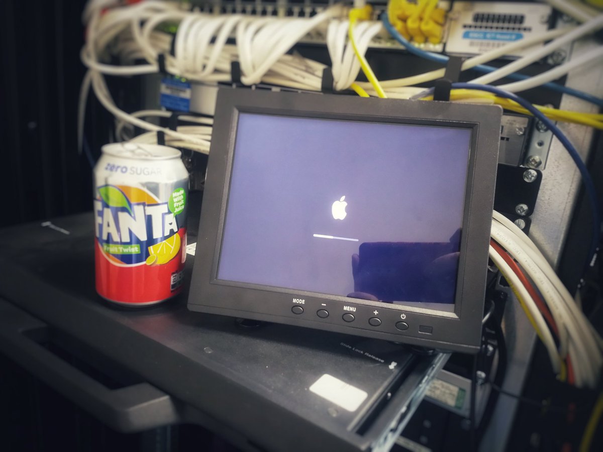 lifson's tweet image. Love this bit of kit. 8 inch monitor with HDMI and VGA input for testing outputs, and troubleshooting headless Mac Minis. Output resolution of a small Maris Piper, but totally adequate for the purpose and easy to carry around. #nerdStuff #techKit