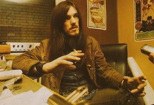 Lem enjoys a pre-show smoke 
Hawkwind Space Ritual Tour
1972