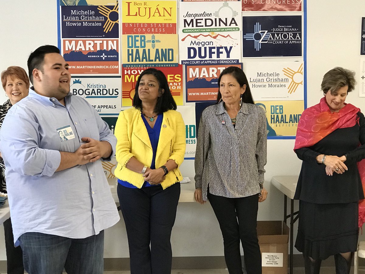 BPadillaNM's tweet photo. A huge thank you to @Deb4CongressNM and @PramilaJayapal for coming out and getting us ready to knock some doors today! We’ve only got 12 more days, let’s keep the foot on the gas pedal and win big in November. #electNMDems https://t.co/azcEaCsNis