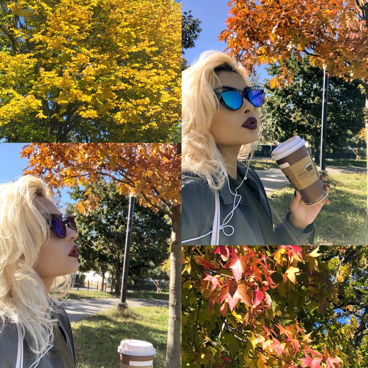 ✨🌳🍃 #AutumnVibes🌞🍂🍁  #FallForNYC Perfect Autumn Day! #YenYorkCity♥️😎☕️ #NycInTheFall #CoffeeLover #Pumpkinlatte 🧡 #PerfectAutumnDays #NationalPumpkinDay 🎃🍂