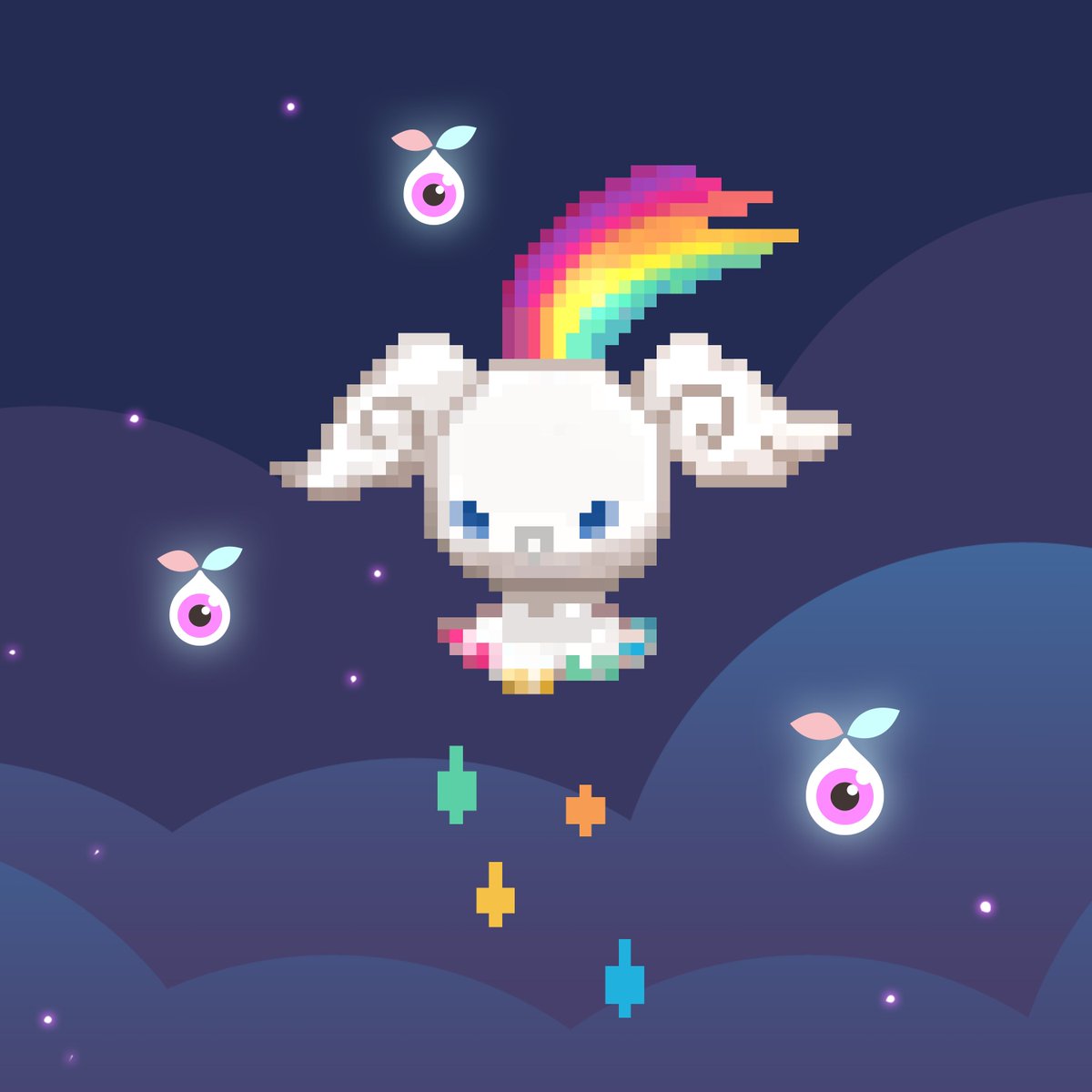 BunniesRolling's tweet photo. 🌈 hair + wings = this adorable Kin

Harvest him on #lakekindredorigin today! Link in bio! https://t.co/c6a8Wv2mK9