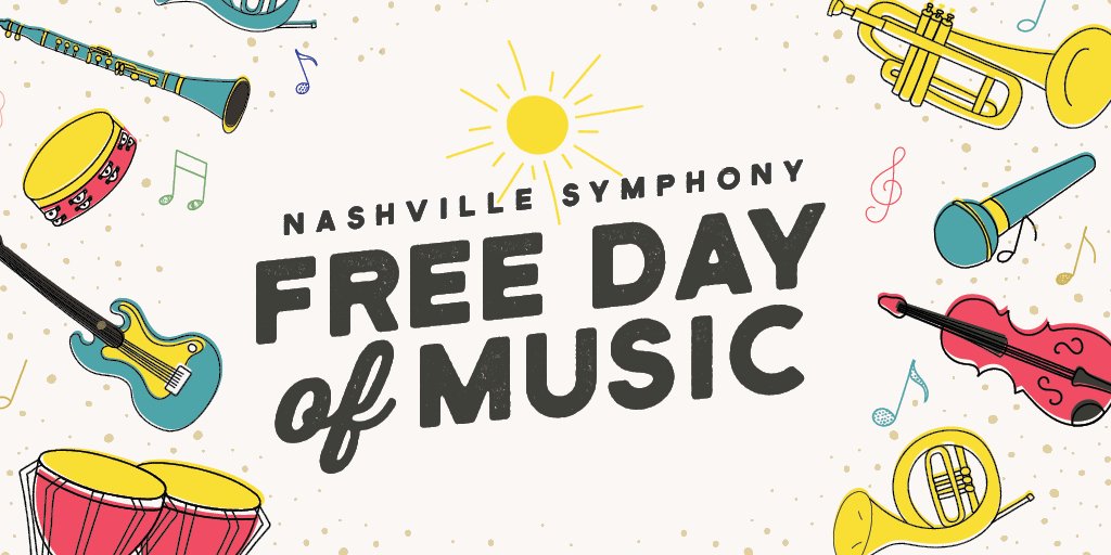 Our annual Free Day of Music is THIS Saturday from 11am - 9pm. Come visit the Schermerhorn to experience over 25 different acts representing a multitude of music genres.

nashvillesymphony.org/tickets/concer…