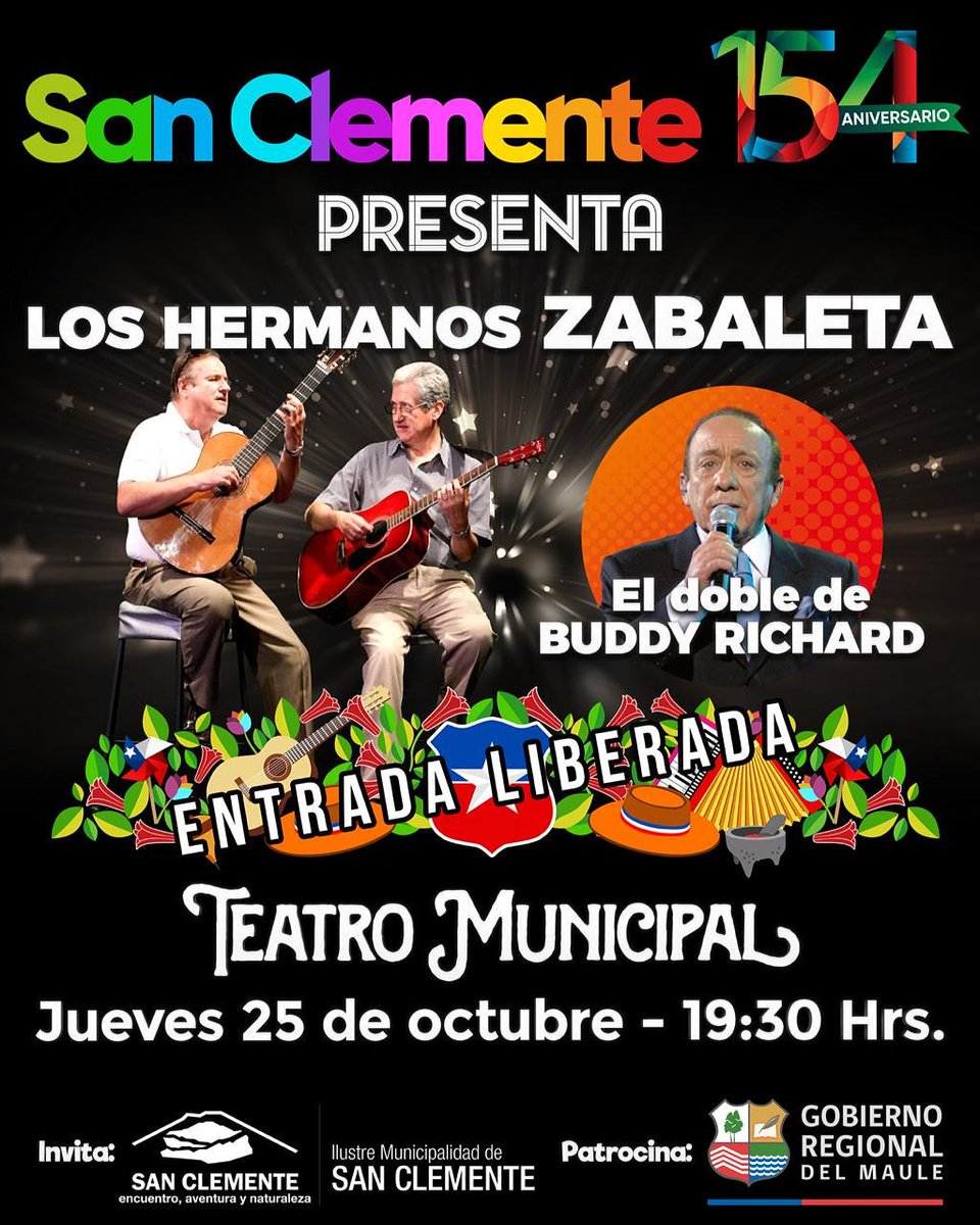 Hoy Hermanos Zabaleta en Teatro Municipal de San Clemente, imperdible #hermanoszabaleta #nuevaola